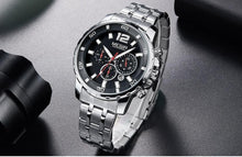 Load image into Gallery viewer, Luxury Men's Gold Business Watches Quartz Analogue Wristwatch Stainless Steel Waterproof Luminous Watch
