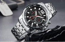 Load image into Gallery viewer, Luxury Men's Gold Business Watches Quartz Analogue Wristwatch Stainless Steel Waterproof Luminous Watch
