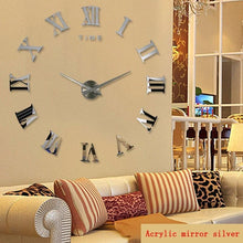 Load image into Gallery viewer, Wall Clock Promotion New Home Decor Large Roman Mirror 3D Wall Clock Mirror Surface Decorative Clock Large Wall Sticker Clock for Living Room Bedroom Office Home Decorations Fashion  Modern Quartz Clocks Living Room  Sticker Watch
