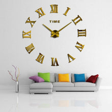 Load image into Gallery viewer, Wall Clock Promotion New Home Decor Large Roman Mirror 3D Wall Clock Mirror Surface Decorative Clock Large Wall Sticker Clock for Living Room Bedroom Office Home Decorations Fashion  Modern Quartz Clocks Living Room  Sticker Watch
