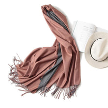 Load image into Gallery viewer, Fashion Winter Solid Soft Scarf Cashmere Lightweight Scarves Shawls Cashmere Escharpe Scarfs Lightweight Shawls Hijabs Shawls Escharpe Elegant Wrap Blanket Bandana Tassel For Lady
