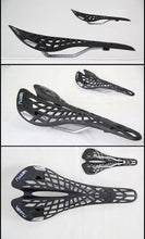 Load image into Gallery viewer, Super Bicycle Saddle Light Plastic Mountain Bike Saddle Seat PVC Cushion Mountain Bike Seat Bicycle Hollow Seat Saddle Carbon Fiber Seat Cushion Cover Lightweight Saddle Bike Accessories
