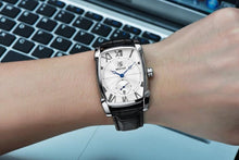 Load image into Gallery viewer, Luxury Business Men's Watches Brown Casual Wrist Leather Strap Waterproof Classic Rectangle Square Watch
