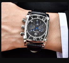 Load image into Gallery viewer, Classic Rectangle Waterproof Case Vintage Design Luxury Watches Leather Strap Business Casual Analog Wrist Watch For Men
