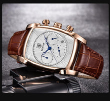 Load image into Gallery viewer, Classic Rectangle Waterproof Case Vintage Design Luxury Watches Leather Strap Business Casual Analog Wrist Watch For Men

