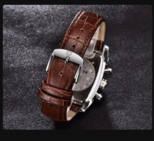 Load image into Gallery viewer, Classic Rectangle Waterproof Case Vintage Design Luxury Watches Leather Strap Business Casual Analog Wrist Watch For Men
