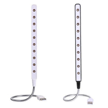 Load image into Gallery viewer, Mini USB Table Light 10 LEDS  USB Light Flexible Metal LED Table Lamp Super Bright Led Book Decorative Table Lamp Cute Study Lamps for Bedroom Décor
