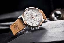 Load image into Gallery viewer, Luxury Steel Sports Men's Watches Business Design Leather Band Wrist Watch Military Quartz
