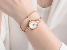 Load image into Gallery viewer, Luxury Small Silver Women Watch Modern Bracelet Wristwatch Quartz Waterproof Mini Round Design
