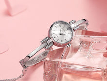 Load image into Gallery viewer, Luxury Small Silver Women Watch Modern Bracelet Wristwatch Quartz Waterproof Mini Round Design

