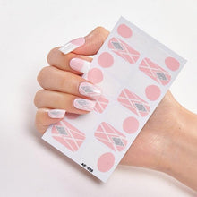 将图片加载到图库查看器，Full Cover Nail Stickers Nail Polish Nail Decoration Nails Sticker Designer Self Adhesive Nail Sticker Creative Nail Art Sticker Sticker Nail Decorations Accessories Metal Curve Stripe Lines Design Letter Nail Sticker Adhesive Decoration Template
