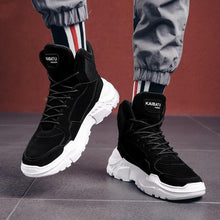 将图片加载到图库查看器，Men Winter Autumn Warm Modern High Tops Shoes Rubber Sole Running Sport Shoes High Quality Mesh Walking Jogging Non Slip Athletic Mens Sneakers
