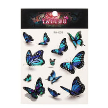 Load image into Gallery viewer, Waterproof Colorful Butterfly Temporary 3D Stickers Body Tattoos Various Styles For Womens

