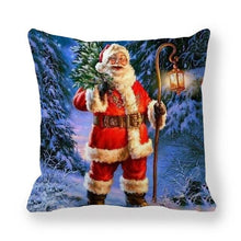 将图片加载到图库查看器，Christmas Pillowcase Holiday Decoration Christmas Santa Pillow Covers Santa Claus Pillow Covers Christmas Sofa Throw Pillow Home Cushion Cover Christmas Snowman Print Pillowcase Letter 45x45CM
