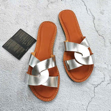 将图片加载到图库查看器，New Slides Women Summer Slippers Outdoor Summer Beach Shoes Fashion Slip-On Woman Slippers Leather Sandals Women's Flip Flops Leather Slide Beach Pool Slipper Sandals
