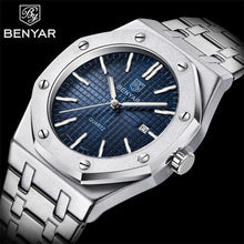 Load image into Gallery viewer, Fashion Stainless Steel Mens Quartz Analog Watch Luminous Waterproof Mens Sports Minimalist Wrist Watch
