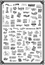 将图片加载到图库查看器，New Super Thin Self-Adhesive  Letter 3d Nail Decal Stickers Manicure Nail Art Decoration Accessories Holographic Old English Character Nail Self-Adhesive Sticker English Font Design Manicure Design Water Sliders Decorations Accessories

