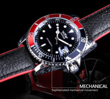 将图片加载到图库查看器，2021 Fashion Black Red Sport Mens Watches Luxury Luminous Hands Watch Elegant Leather Strap Design
