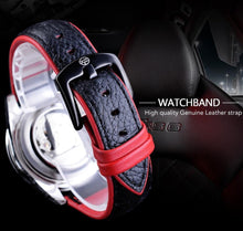 将图片加载到图库查看器，2021 Fashion Black Red Sport Mens Watches Luxury Luminous Hands Watch Elegant Leather Strap Design
