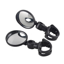 Load image into Gallery viewer, Bicycle Handlebar Rearview Mirror Portable Universal Adjustable Bike Rearview Mirror Wide-Angle Convex Mirror Rear View Safe Mirrors Adjustable Rotatable Handlebars Mounted Plastic Convex Mirror For Mountain
