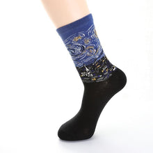 将图片加载到图库查看器，Novelty Happy Funny Women Graphic Short Socks Socks Combed Out Of Pure Cotton Art Abstract Oil Painting Socks French Style Crew Socks For Men And Women
