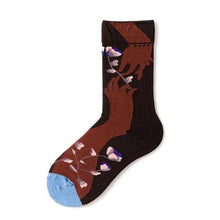 将图片加载到图库查看器，Novelty Happy Funny Women Graphic Short Socks Socks Combed Out Of Pure Cotton Art Abstract Oil Painting Socks French Style Crew Socks For Men And Women
