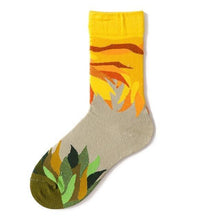 将图片加载到图库查看器，Novelty Happy Funny Women Graphic Short Socks Socks Combed Out Of Pure Cotton Art Abstract Oil Painting Socks French Style Crew Socks For Men And Women
