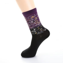 将图片加载到图库查看器，Novelty Happy Funny Women Graphic Short Socks Socks Combed Out Of Pure Cotton Art Abstract Oil Painting Socks French Style Crew Socks For Men And Women
