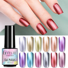 Load image into Gallery viewer, Luxury Metallic Womens Nail Polish Silver Rose Permanent UV Gel Nail Varnish Elegant Luxury Metal Effect More Collor For Girls
