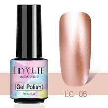Load image into Gallery viewer, Luxury Metallic Womens Nail Polish Silver Rose Permanent UV Gel Nail Varnish Elegant Luxury Metal Effect More Collor For Girls
