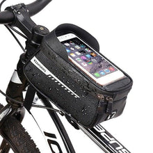 Load image into Gallery viewer, Cycling Bicycle Bike Head Tube Handlebar Cell Mobile Phone Bag Case Holder Screen Phone Mount Bags Case Bag Bicycle Bag Waterproof Bike Phone Mount Top Tube Bag Bike Phone Case Holder Accessories Cycling Pouch Compatible With Smartphones
