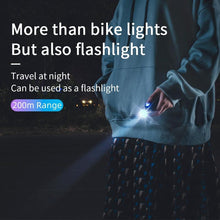 Load image into Gallery viewer, Bike Front Light Rainproof USB Rechargeable Bicycle Light Cycling Headlight LED Flashlight Bike USB Rechargeable Bicycle Light  Bicycle Front Headlight LED Bike Headlight Lamp 2000mAh
