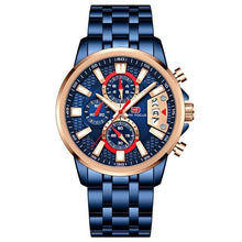 Load image into Gallery viewer, Sport Multifunctional Luxury Mens Watch Quartz Waterproof Colorful Analog Wristwatch Elegant Stainless Steel Design
