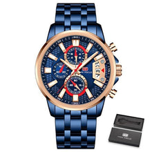 Load image into Gallery viewer, Sport Multifunctional Luxury Mens Watch Quartz Waterproof Colorful Analog Wristwatch Elegant Stainless Steel Design
