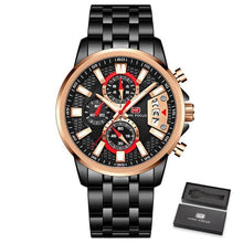 Load image into Gallery viewer, Sport Multifunctional Luxury Mens Watch Quartz Waterproof Colorful Analog Wristwatch Elegant Stainless Steel Design
