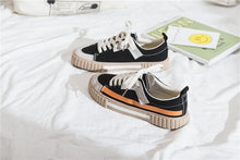 将图片加载到图库查看器，Womens New Spring Fashion Canvas Casual Flats Striped Vulcanize Fashion Style Sneakers Low-Cut Trainers Canvas Flat Sneakers Casual Slip On Canvas Comfortable Design
