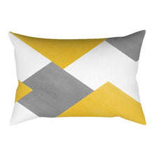 将图片加载到图库查看器，Rectangle Yellow Pillow Case Sofa Car Seat Cushion Cover Home Textile Modern Decorative Geometric Outdoor Pillow Cushion Covers Case For Couch Living Room Fashion Pillowcase 30x50CM
