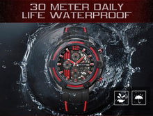 Load image into Gallery viewer, Modern Men's Black Quartz Watches Sports Silicone Strap Luminous Hands Wristwatch Luxury Waterproof Analog Watch
