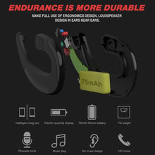 Load image into Gallery viewer, Modern Wireless Bluetooth Headphone Single Earphone Earbuds Exquisite Headset Wireless  Bone Conduction Earphones Business Earbuds Bluetooth 4.1 Headphones Over Ear Hooks Handsfree Bone Conduction Earphones Headphones With Microphone
