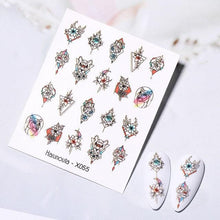 Load image into Gallery viewer, Abstract Lady Face Water Decals Fruit Flower Summer Leopard Alphabet Leaves Nail Stickers Water Black Leaf Sliders Marble Nail Art Stickers Water Transfer Nail Decals Full Wraps Gradient Acrylic Nail Kits for Women Manicure Decoration
