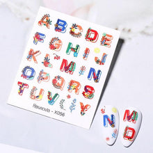 Load image into Gallery viewer, Abstract Lady Face Water Decals Fruit Flower Summer Leopard Alphabet Leaves Nail Stickers Water Black Leaf Sliders Marble Nail Art Stickers Water Transfer Nail Decals Full Wraps Gradient Acrylic Nail Kits for Women Manicure Decoration
