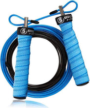 将图片加载到图库查看器，Unisex Jump Rope Speed Weighted Jump Ropes Adjustable Wire Skipping Rope Cable Ball Bearings Regular Rope With Extra Speed Cable Ball Bearings Anti-Slip Handle For Double Unders Outdoor Workout
