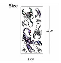 Load image into Gallery viewer, Realistic 3D Animals Tattoo Temporary Waterproof Sticker For Party Kids Men Women
