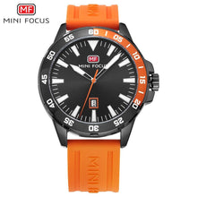 Load image into Gallery viewer, Sport Orange Mens Watch Waterproof Quartz Analog Watches Fashion Silicone Strap Classic Design For Men
