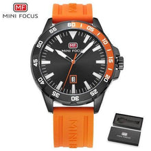 Load image into Gallery viewer, Sport Orange Mens Watch Waterproof Quartz Analog Watches Fashion Silicone Strap Classic Design For Men
