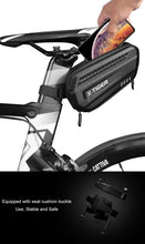 将图片加载到图库查看器，Bicycle Bag Rainproof Road Bike Bag 1.2L Large Capactity Cycling Seat Post Rear Bag For Bicycle Accessories Bike Bag Bicycle Under Seat Pouch Cycling Wedge Pack For Mountain Road Cycling Accessories Storage
