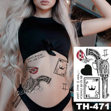 Load image into Gallery viewer, Gladiator Temporary Tattoo Sticker Flower Waterproof Big Modern Womens Mens Body Tattoo Luxury Design
