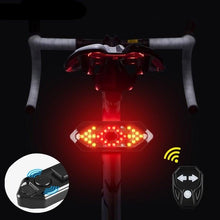 将图片加载到图库查看器，Bike Turn Signals Remote Control Bicycle Direction Indicator LED Rear Light USB Rechargeable Cycling Taillight With Horn Wireless Remote Control Bike Rear Light Back USB Rechargeable Safety Warning Cycling Light Fits On Any Road Bicycle

