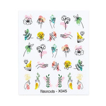 Load image into Gallery viewer, Embossed Nails Sticker 3D Flower Leaves Slider Water Transfer Nail Decals for Nail Art Transfer Sticker  3D Wave Design Decoration for Women Girls Art Stickers Decal Decoration Metallic Curve Strip Line Nail Decor
