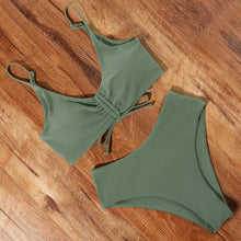将图片加载到图库查看器，High Waist Bikini Leopard Bikini Women Push Up Swimsuit Women's Leopard Print Swimsuits High Waist Bikini Set 2 Piece Bathing Suits Women Printed Swimwear Tie Dye Summer Swim Beachwear
